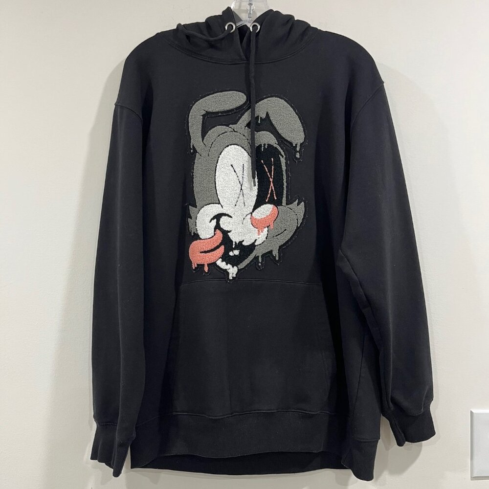 Men RAW Nights Pink Chenille Hoodie Size Large Streetwear style